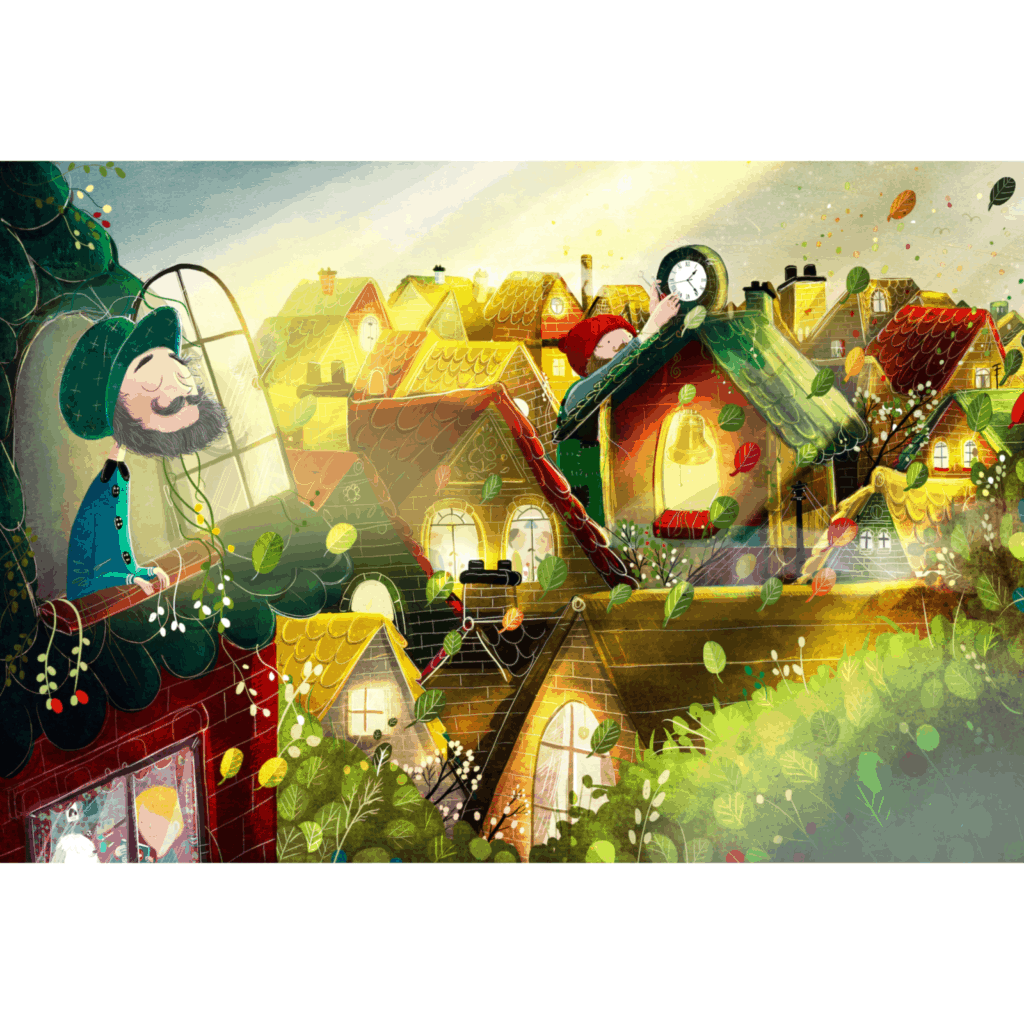 Le géant secret de grand père Illustration jeunesse - Tiz'Amie