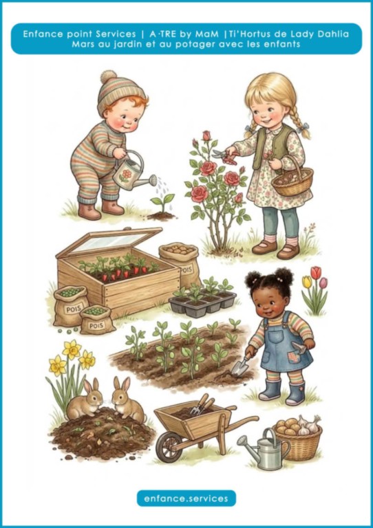 Mars au jardin et au potager | Ti'Hortus | Enfance point Services
