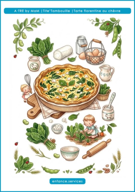 Tarte florentine au chèvre et autres tartes vertes | Dinette de Dame Rissole | Tite'Tambouille by MaM Recette de tarte aux épinards et au chèvre | Tite'Tambouille by MaM