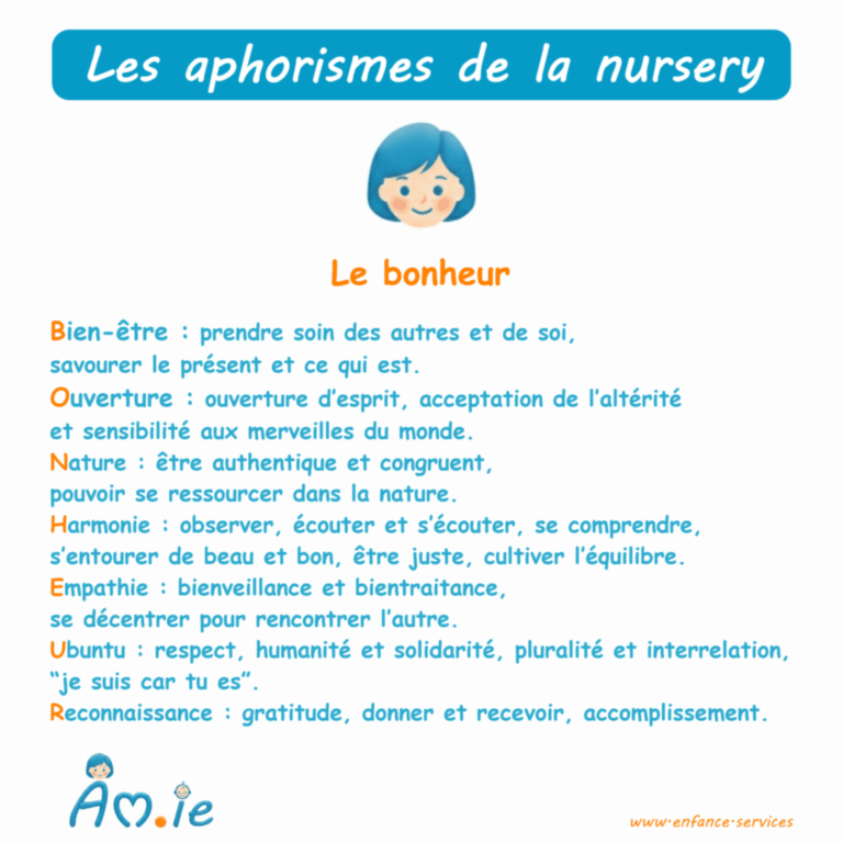 "Le bonheur" Paroles de pros - Les aphorismes de la nursery