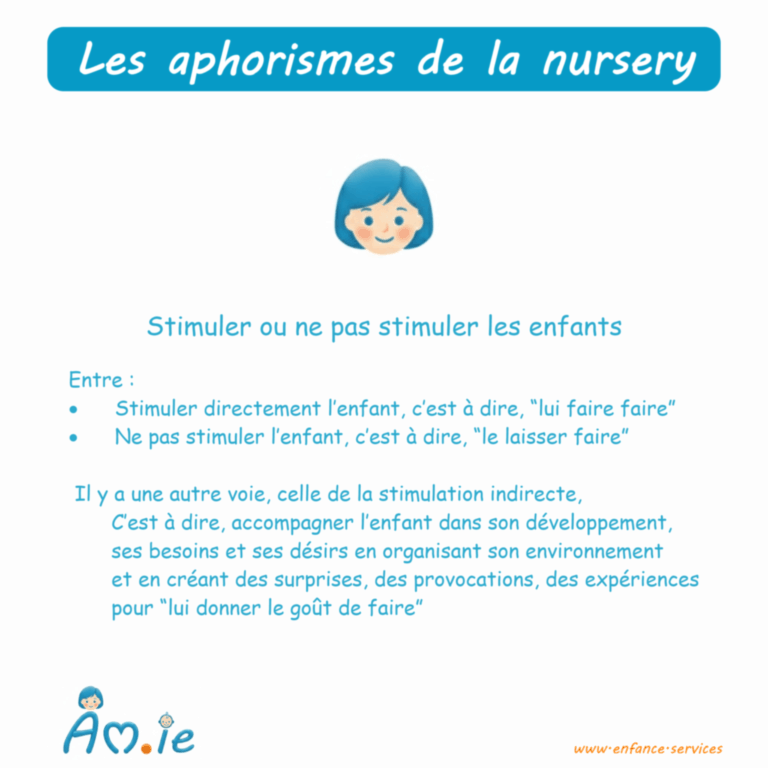 "Simuler ou ne pas stimuler les enfants" Paroles de pros - Les aphorismes de la nursery - by Am.ie